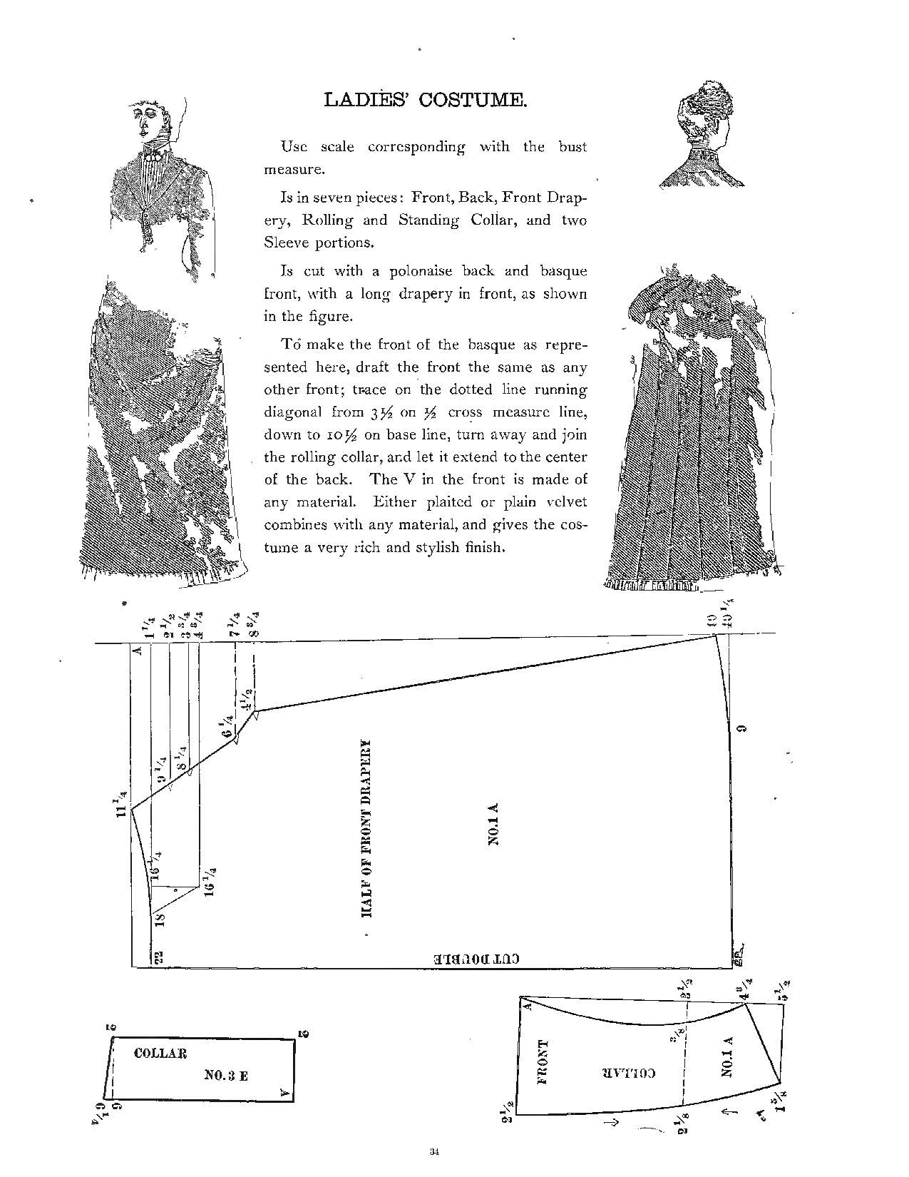 Victorian Patterns Garment Patterns 55 Sewing Pattern for Costume Designers, Fashion Designers, and Cosplayers Enhanced 2023 Version Ebook