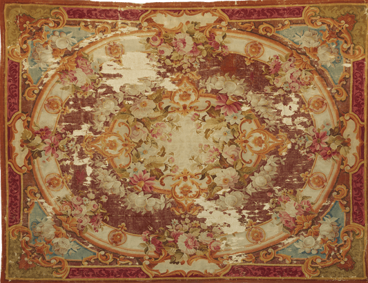 The Floral Elegance: A 19th Century French Aubusson Carpet of Regal Beauty RE931930