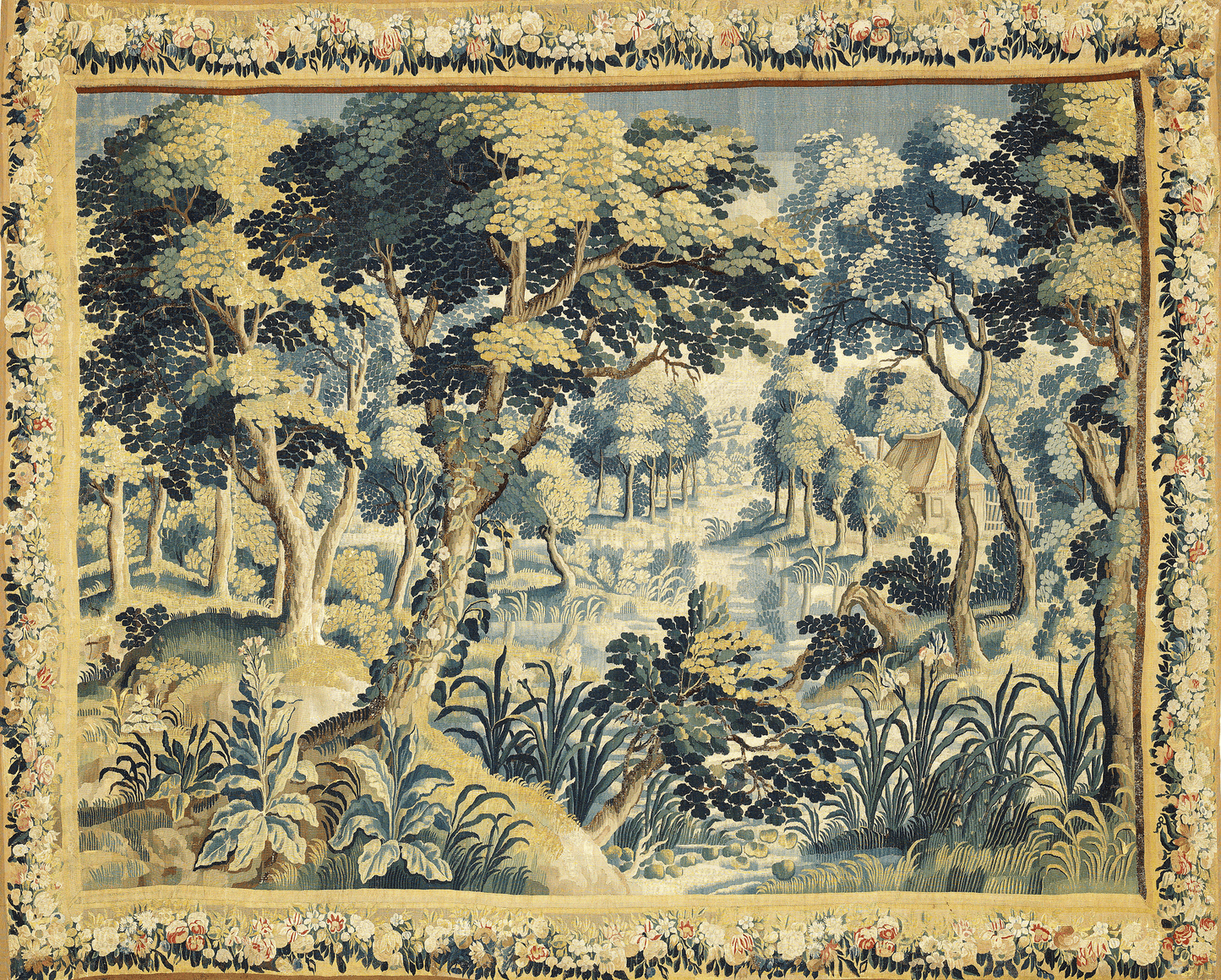 Superb 17th Century French Verdure Extraordinary Woven Tapestry and Textured Fabric Print Option RE117847