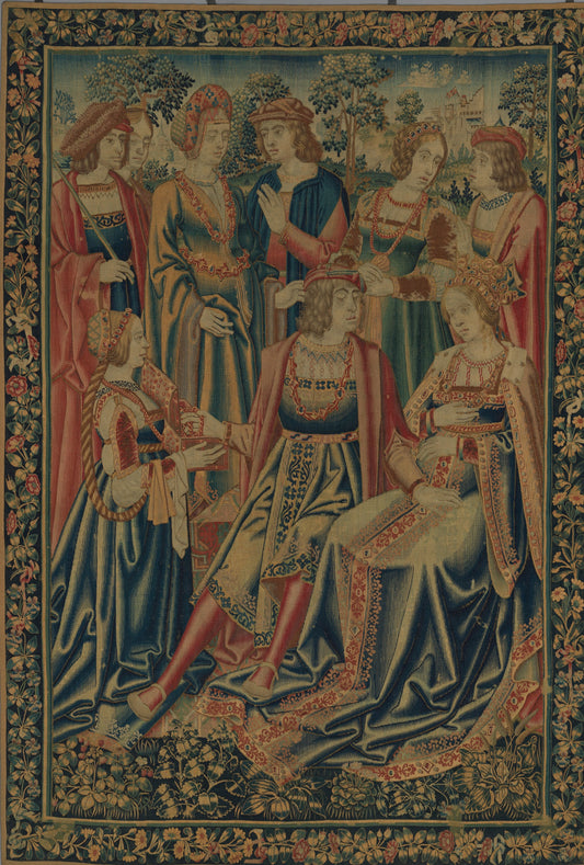  Two Episodes from the Parable of the Prodigal Son: The Prodigal Offering Jewels to Luxuria  South Netherlandish ca. 1510–25 