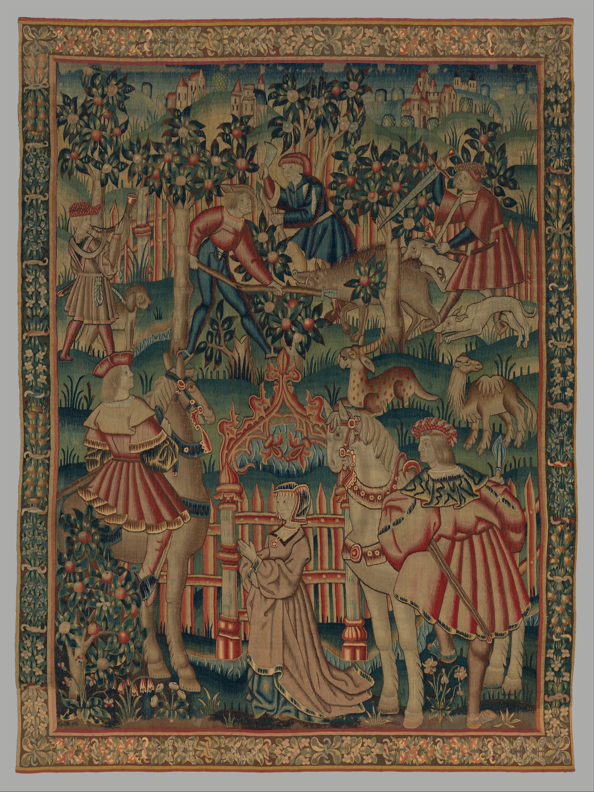  Hunting for Wild Boar (from the Hunting Parks Tapestries)  South Netherlandish ca. 1515–35 