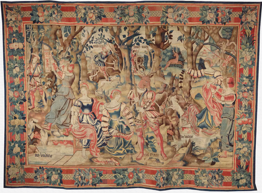 Stunning Medieval Tapestry Reproduction: Choose Woven or Fabric Print RE665471