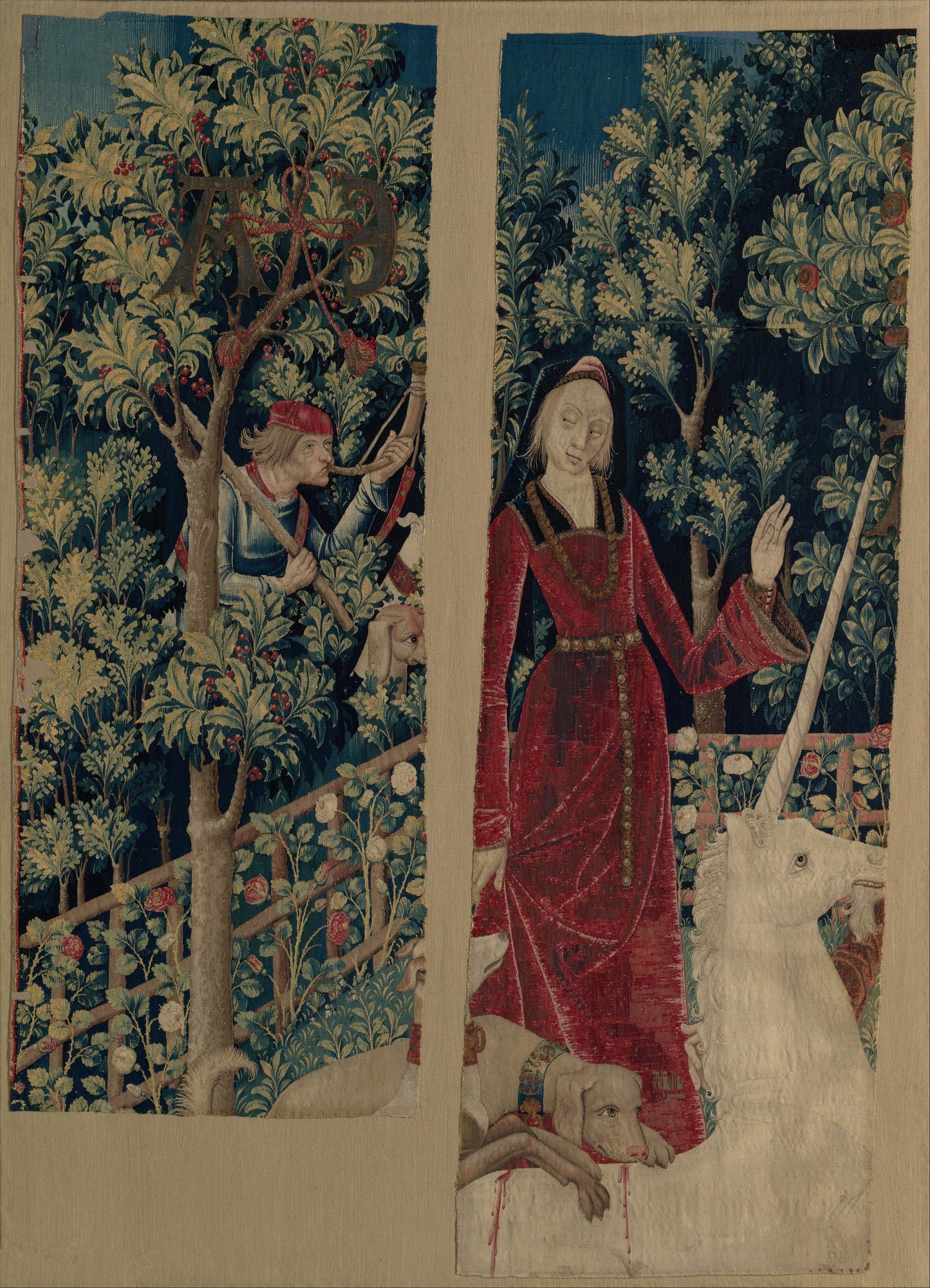 The Unicorn Surrenders to a Maiden (from the Unicorn Tapestries) RE729948