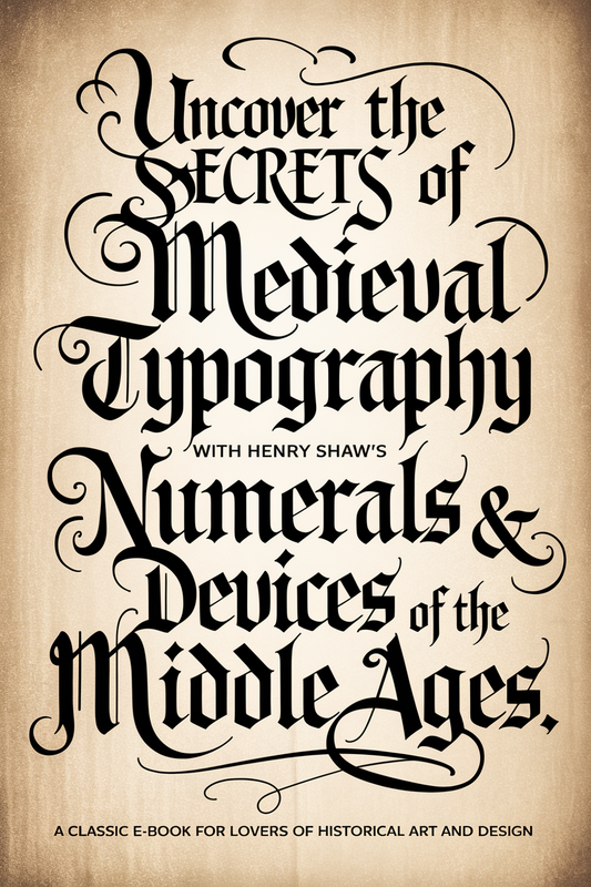 A Journey Through Medieval Typography: Discover Alphabets, Numerals & Devices of the Middle Ages by Henry Shaw, 1843