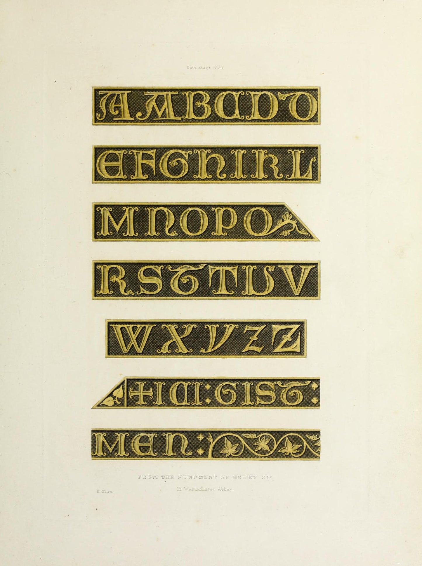 A Journey Through Medieval Typography: Discover Alphabets, Numerals & Devices of the Middle Ages by Henry Shaw, 1843