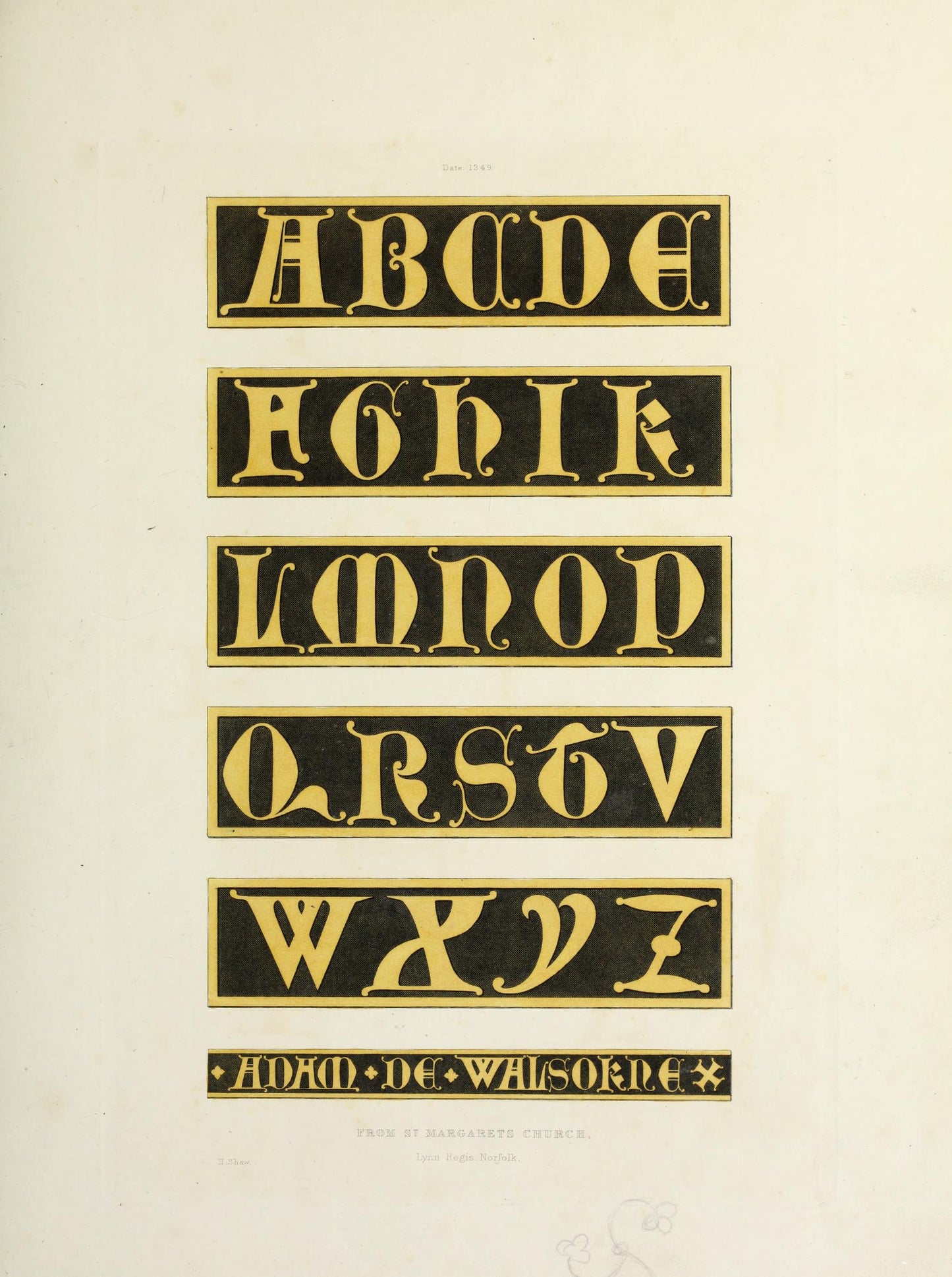 A Journey Through Medieval Typography: Discover Alphabets, Numerals & Devices of the Middle Ages by Henry Shaw, 1843