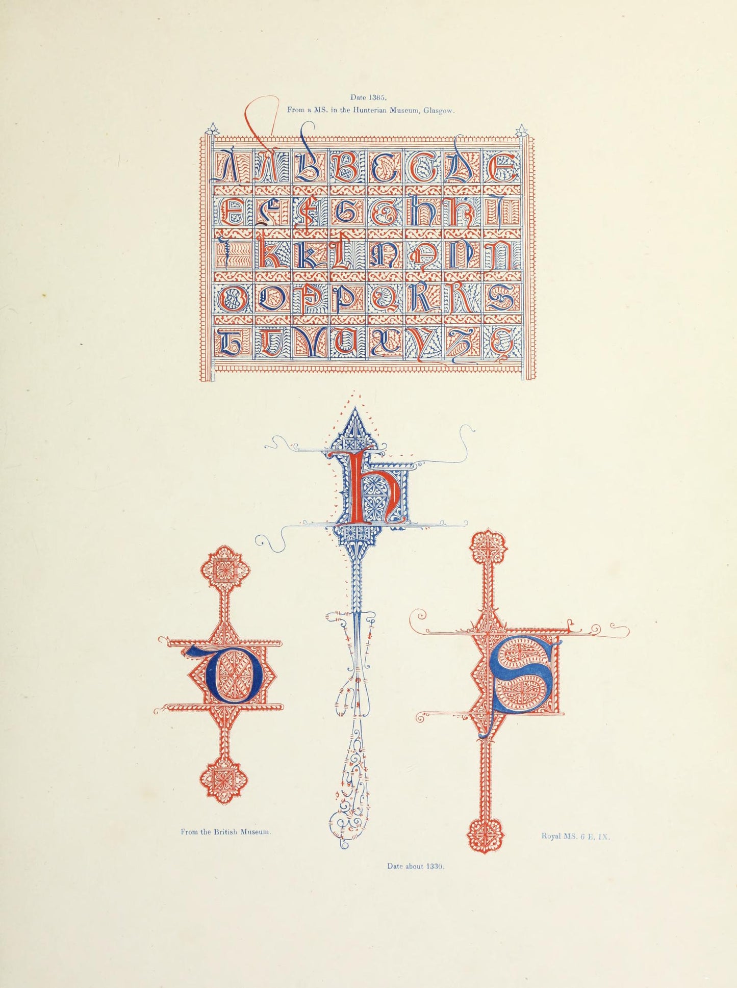 A Journey Through Medieval Typography: Discover Alphabets, Numerals & Devices of the Middle Ages by Henry Shaw, 1843