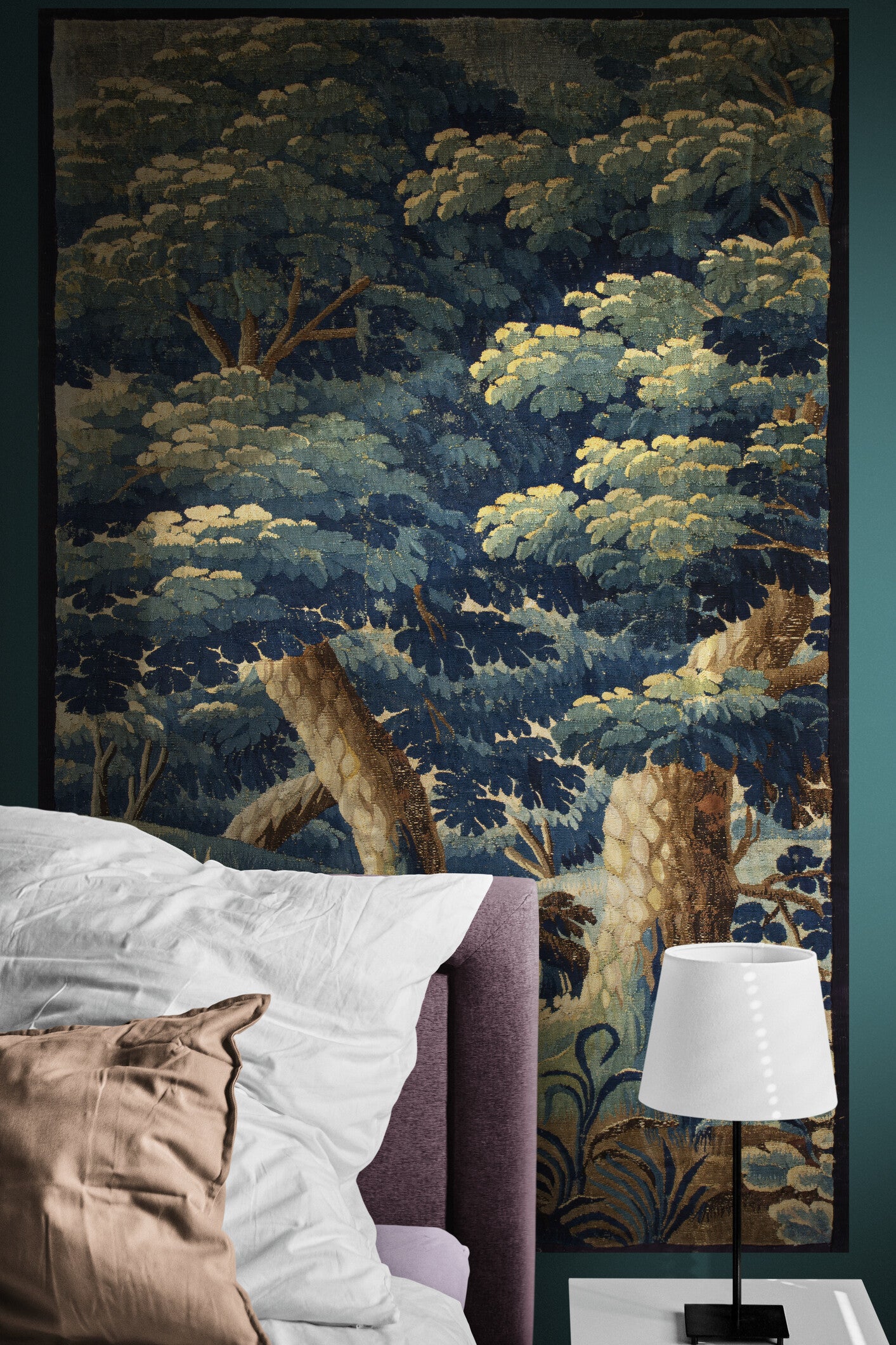 Verdant Kingdom Brilliant VErdure Tapestry Reproduction Woven and Fabric Print Option Available  RE821573