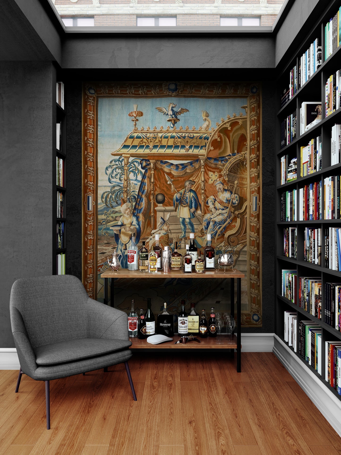 A Journey into Majesty – Own the Enchanting ‘Scholar Before the Grand Mogul’ Tapestry RE819413