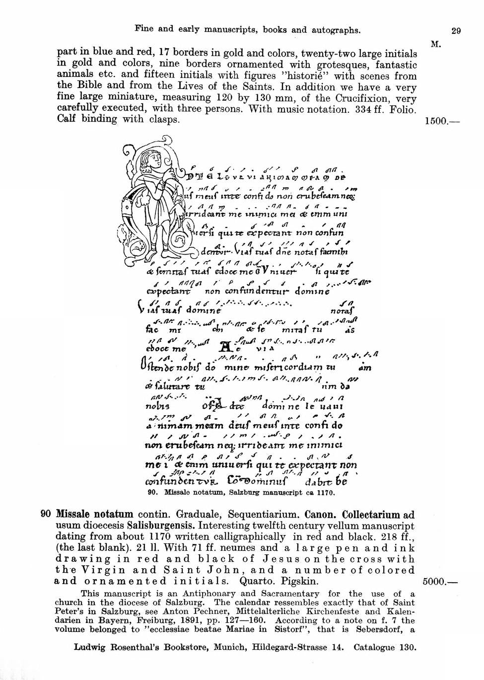 A Treasury of Rare Manuscripts & Early Printed Treasures: Celebrating 50 Years of Ludwig Rosenthal’s Antiquarian Legacy (1909 Edition)