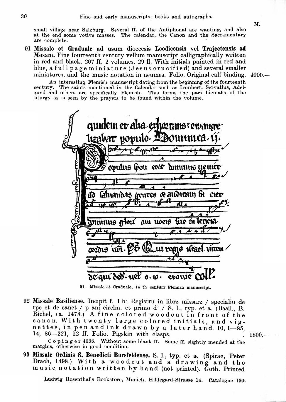 A Treasury of Rare Manuscripts & Early Printed Treasures: Celebrating 50 Years of Ludwig Rosenthal’s Antiquarian Legacy (1909 Edition)