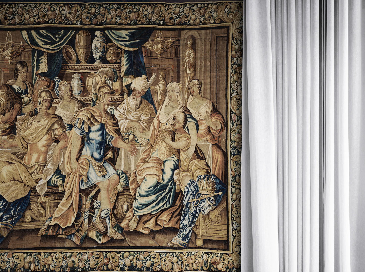 17th-Century Banquet of Dido Tapestry Reproduction – Mythological Grandeur RE504204