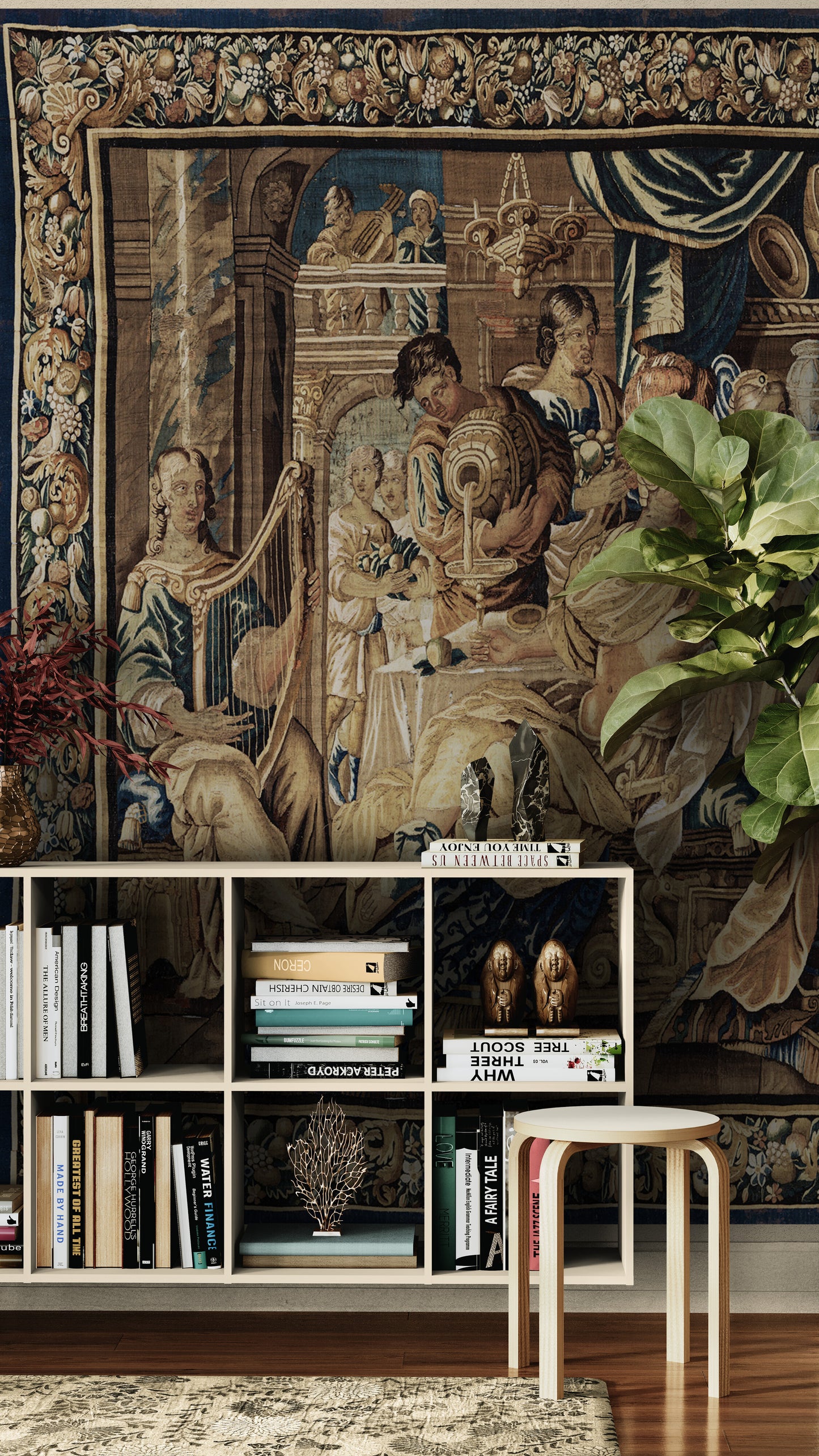 17th-Century Banquet of Dido Tapestry Reproduction – Mythological Grandeur RE504204