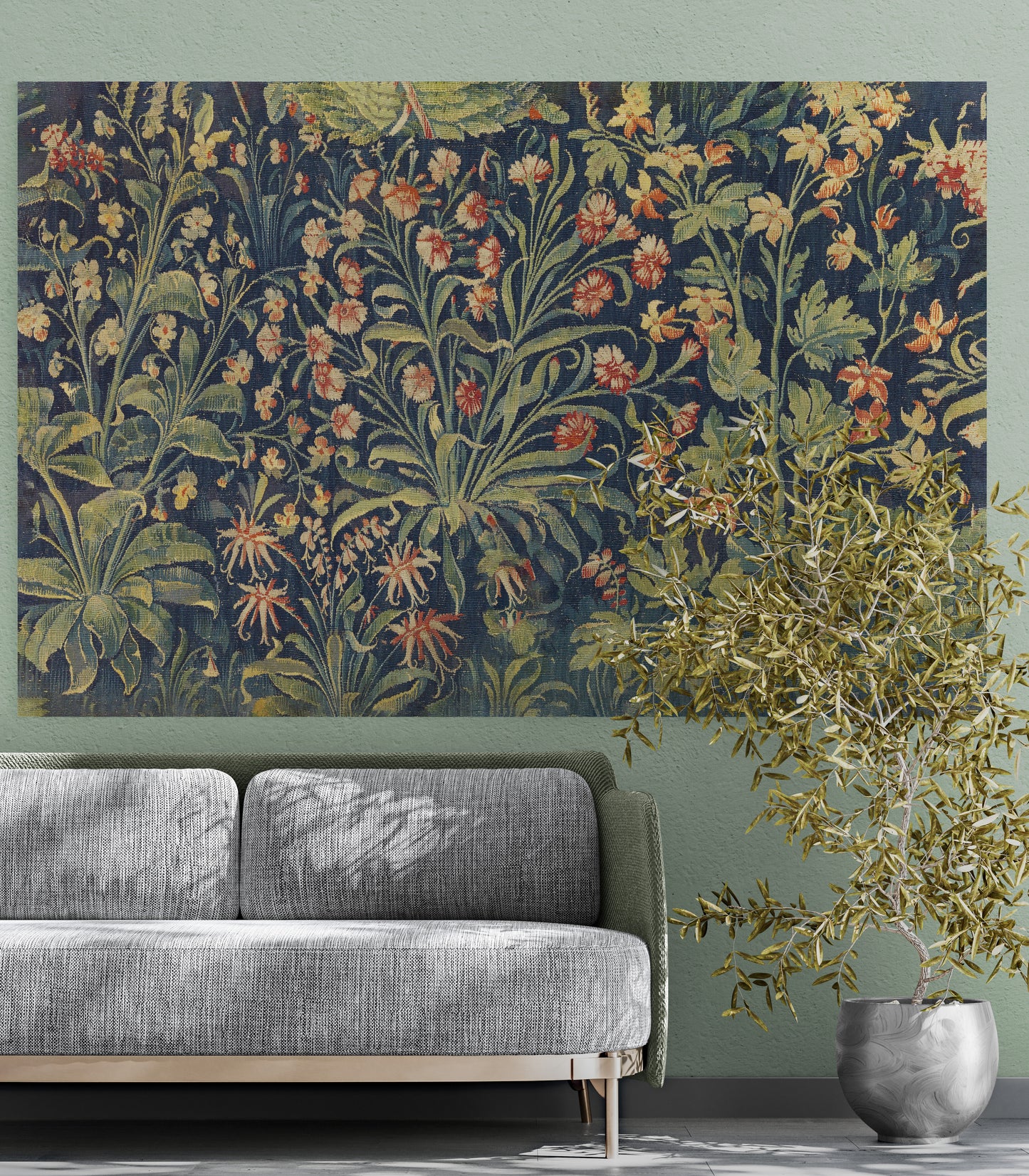 Gorgeous Millefleur Fragment Garden Tapestry RE887025