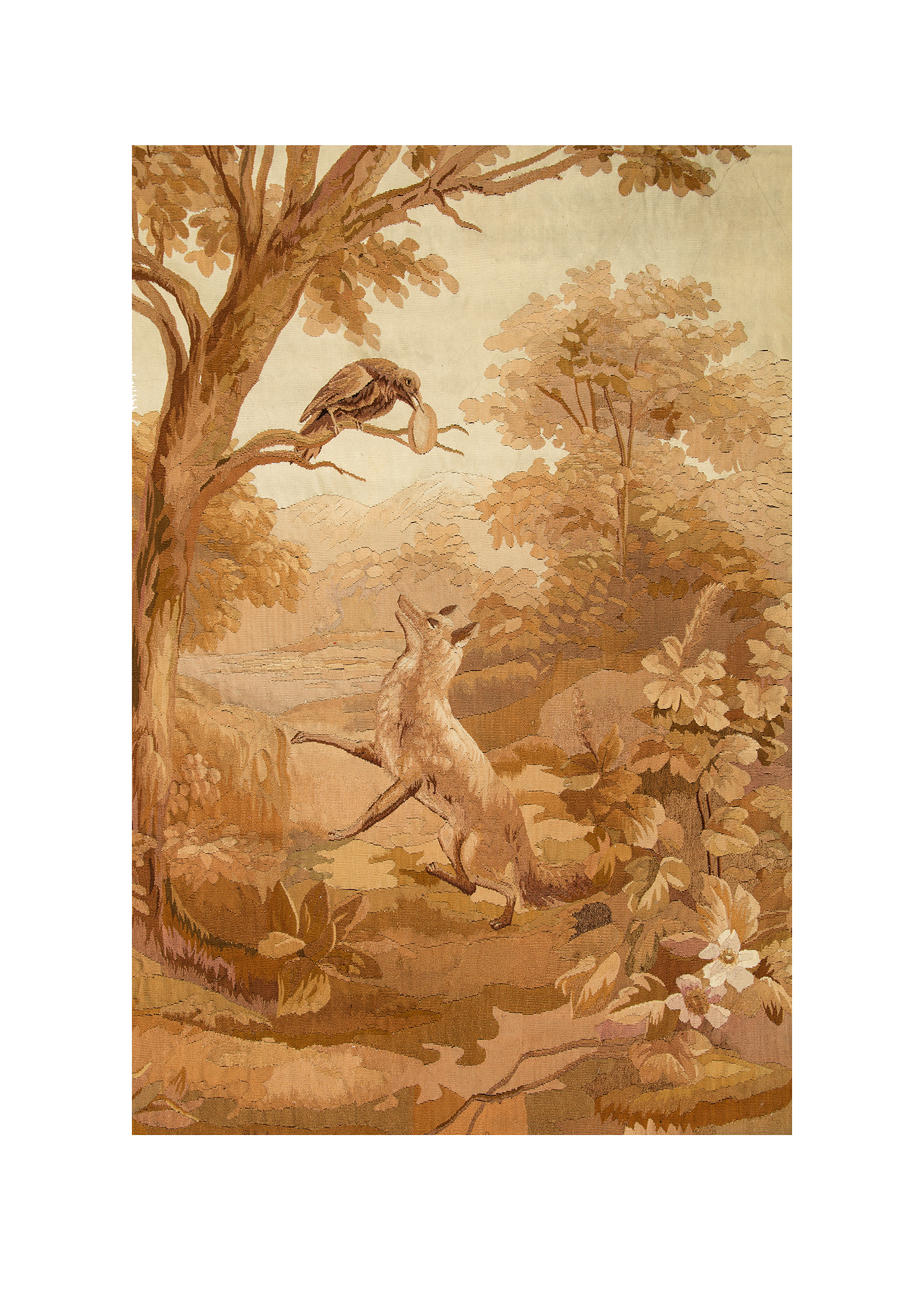 The Fox and the Crow: A Timeless Fable in Tapestry RE015646