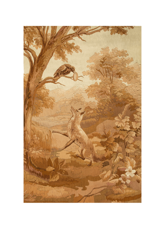 The Fox and the Crow: A Timeless Fable in Tapestry RE015646