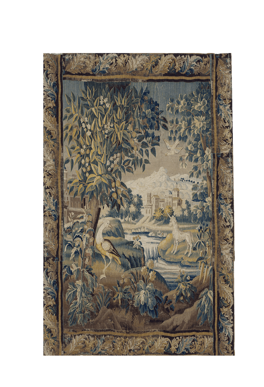 Tranquil Harmony: A Verdure Tapestry of Unicorn Elegance RE037369