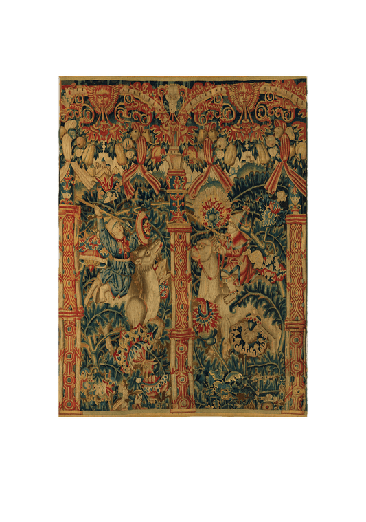 The Chivalric Hunt: A 16th-Century Flemish Tapestry of Myth and Majesty RE135484