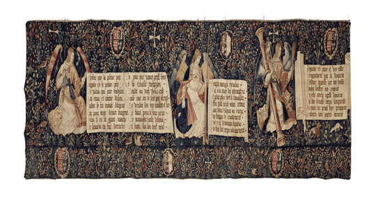 Angelic Devotion: A Tapestry of Medieval Spirituality and Nature RE251570