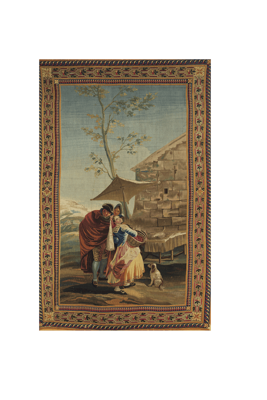 The Pastoral Rendezvous: A Tapestry of 18th-Century Rural Romance RE278877