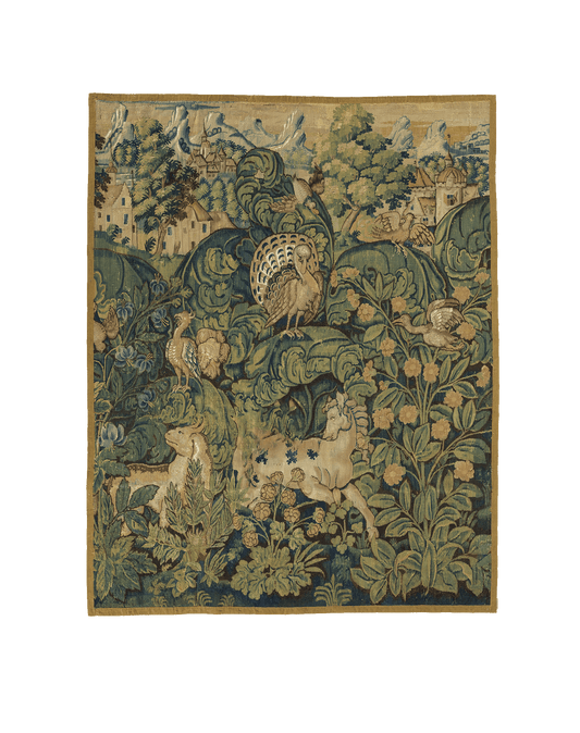 Unveil Timeless Elegance: The Verdant Beauty of 16th-Century Tapestry Art RE326401