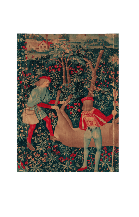 Medieval Millefleur Tapestry Reproduction - A Nobleman's Hunt RE566247