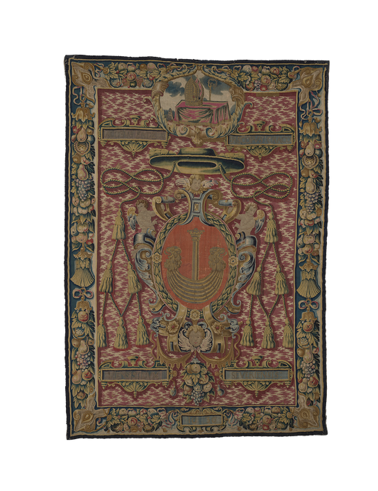 Elevate Your Space with a Regal French Heraldic Tapestry: A Timeless Symbol of Nobility RE710844