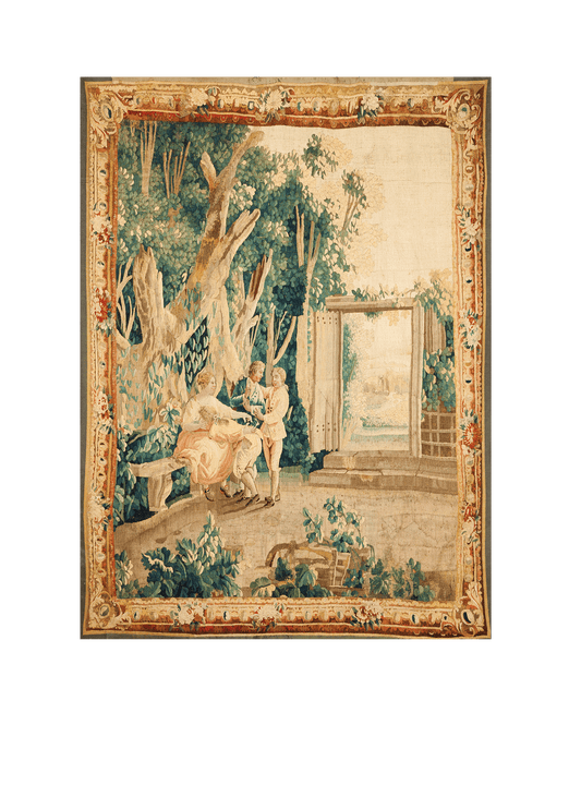 Garden Serenade: A Rococo Tapestry of Aristocratic Elegance RE796698