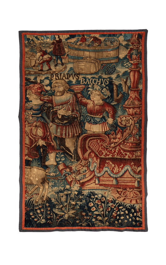 Threads of Dionysian Delight: A Verdant Tapestry of Bacchus and Bounty RE845212