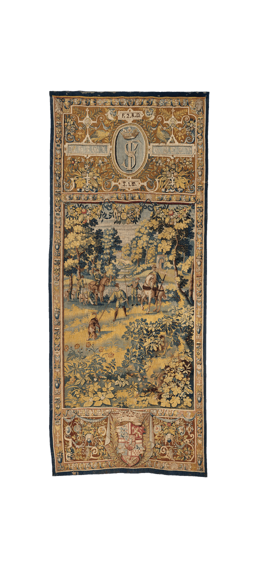 Noble Pursuits: A Renaissance Tapestry of Hunting and Heraldry RE594430