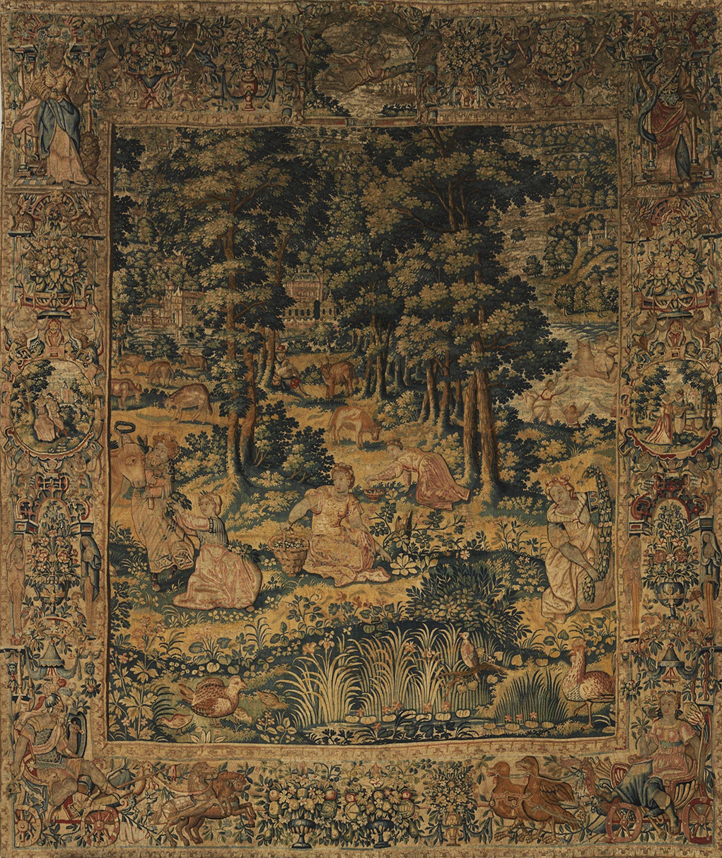 Pastoral Elegance: A Majestic Reproduction of Aristocratic Woodland Tapestry for Your Home RE209519