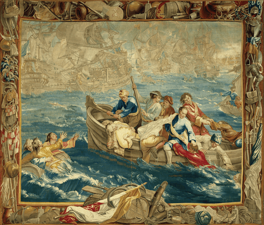 Naval Battle Tapestry from the Art of War II Series Judocus de Vos Workshop RE259471