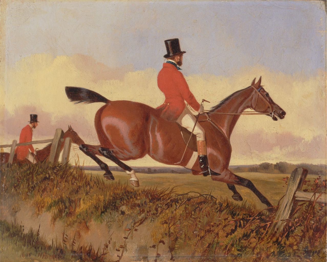 Foxhunting: Clearing a Bank by John Dalby RE351850