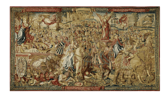 Triumph of Fame Over Death Tapestry Reproduction – A Stunning Allegory of Victory, Glory, and Eternal Legacy