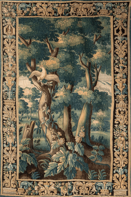 Bring 17th-Century Woodland Tranquility to Your Walls with This Verdure Tapestry Reproduction – A Masterful Blend of Art and Nature RE516101