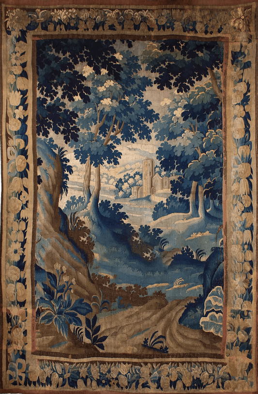 Capture Timeless Tranquility with a Verdure Tapestry – Faithful Reproduction of a 17th Century Woodland Scene RE745202