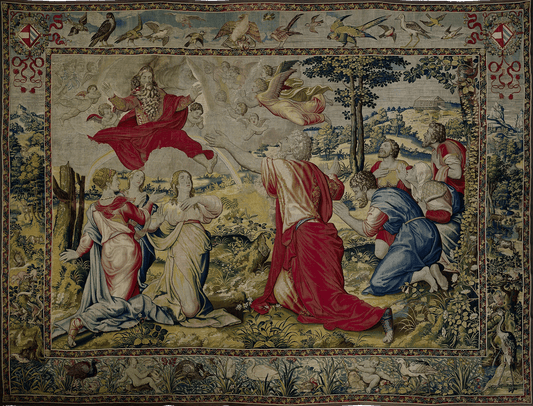 Ascension of Christ Tapestry Reproduction – A Majestic Depiction of Faith, Devotion, and Celestial Grace RE754150