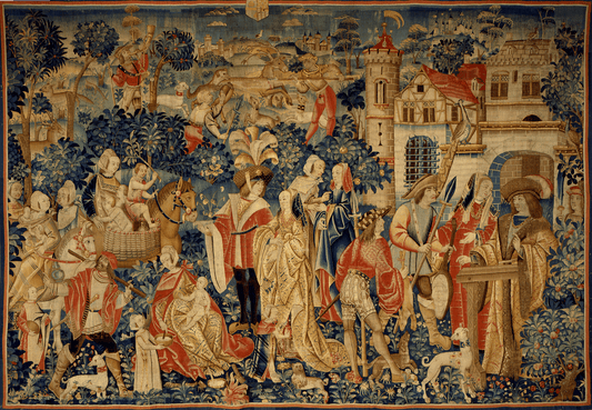 Medieval Court Life Tapestry: Transform Your Home with Exquisite Historical Elegance in Under 15 Minutes RE831904