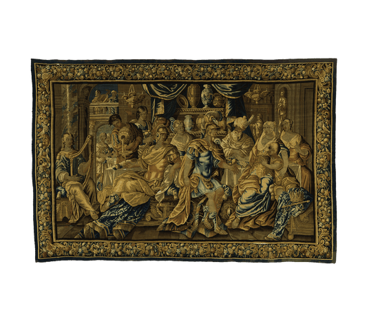 The Triumph of Roman Virtues Flemish Golden Tapestry Reproduction RE985864