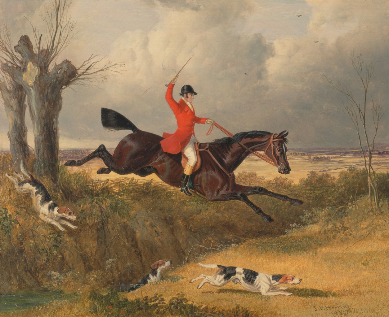 Foxhunting: Clearing a Ditch, 1839 John Frederick Herring RE854310