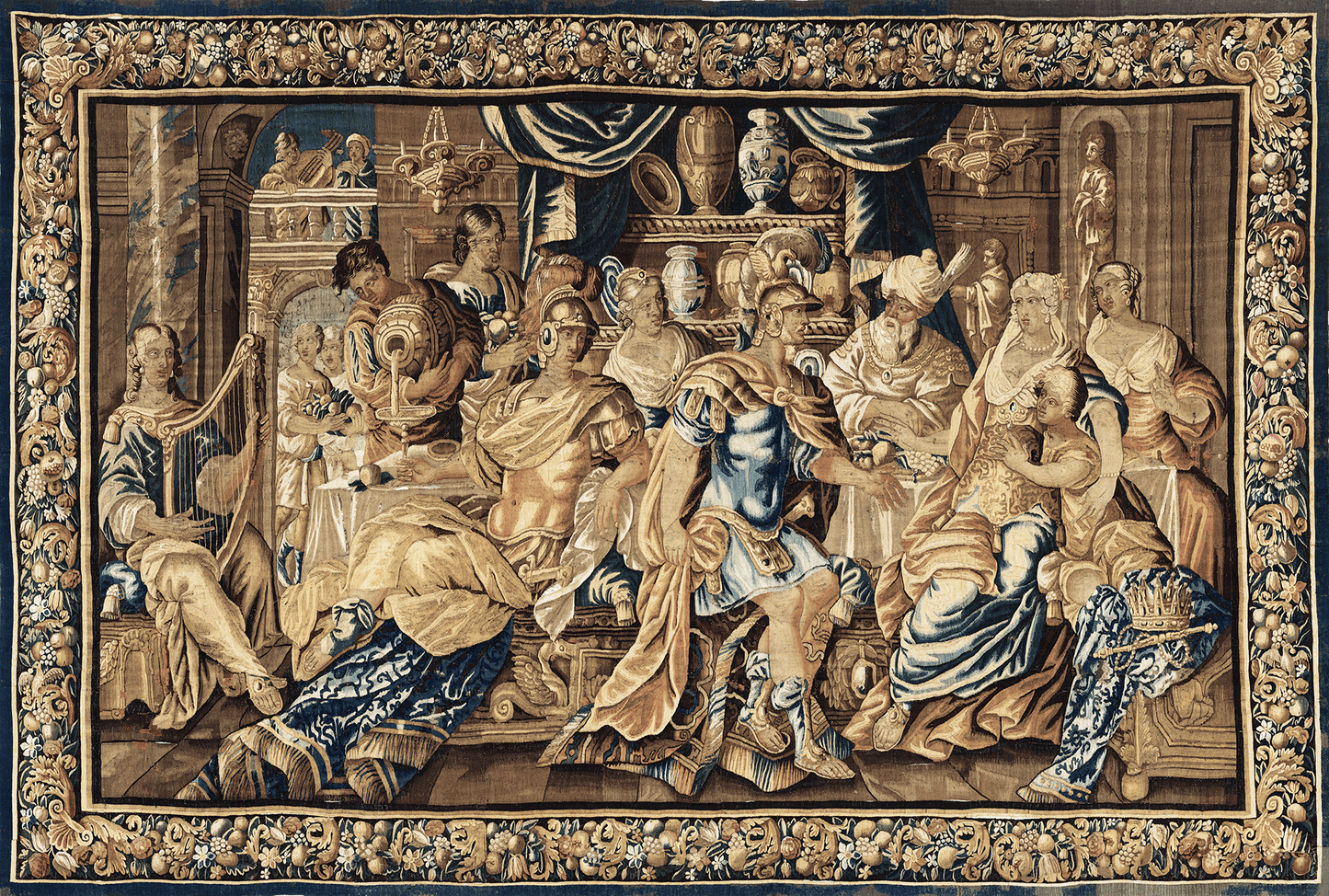 17th-Century Banquet of Dido Tapestry Reproduction – Mythological Grandeur RE504204