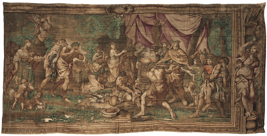 Superb Historical Tapestry Reproduction in Natural Fiber RE070591