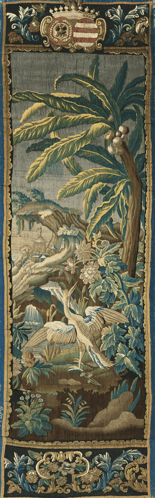 Tropical Verdure with Heron and Royal Arms RE278804