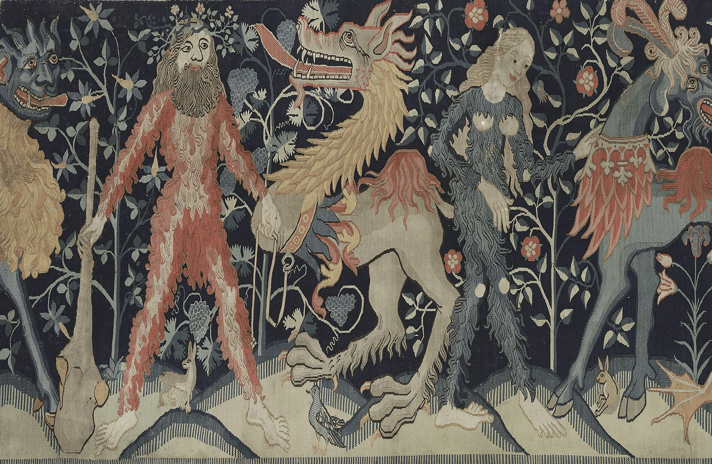 Giant Mythical Beasts Medieval Tapestry Reproduction RE611854