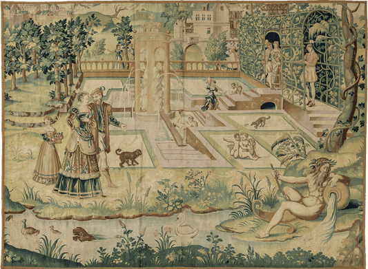 Wonderful Magical Romantic English 17th Century Garden Tapestry RE719701