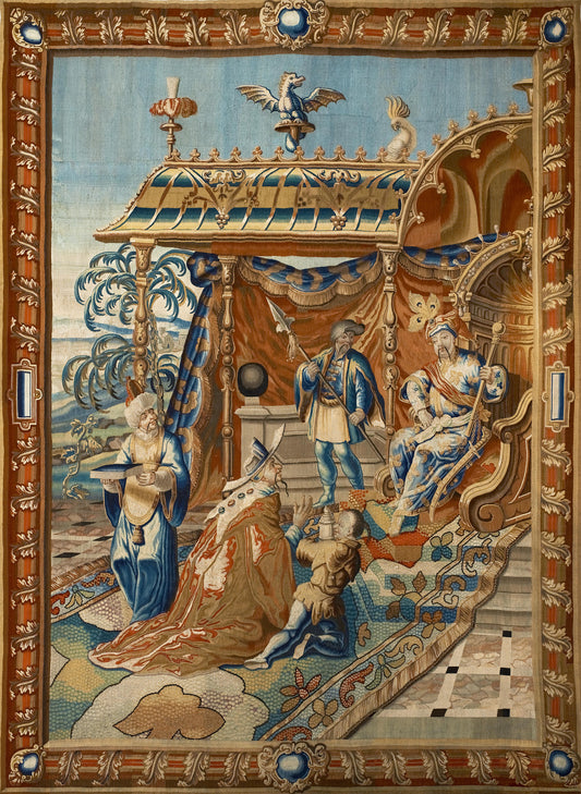 A Journey into Majesty – Own the Enchanting ‘Scholar Before the Grand Mogul’ Tapestry RE819413