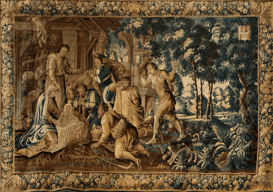 The Nativity in Tapestry: A Masterpiece of Devotion and Craftsmanship RE153807