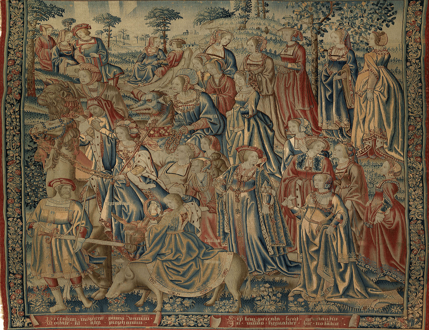 The Courtly Gathering: A Tapestry of Medieval Splendor RE185805