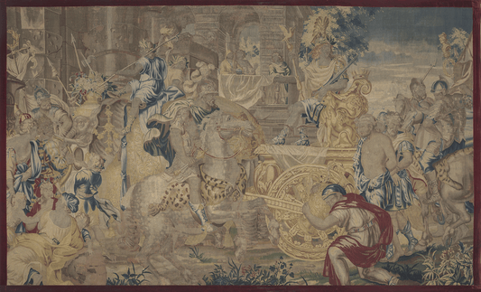 The Triumphal Procession of Alexander: A 17th Century Flemish Tapestry of Majestic Conquest RE462687