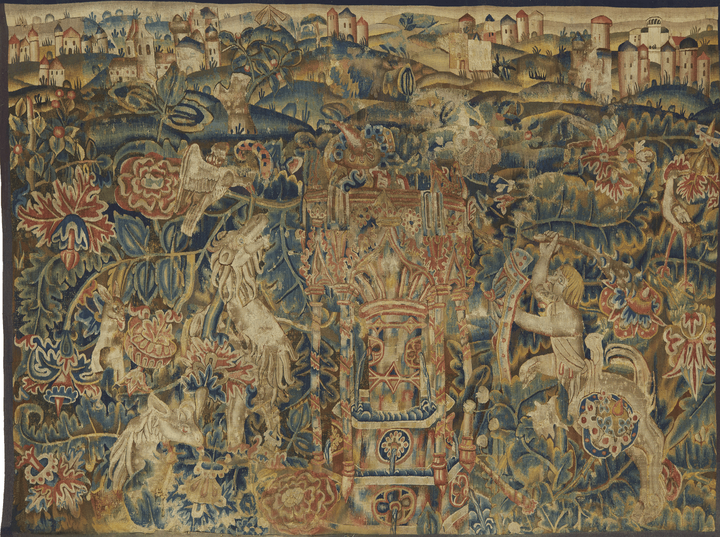 The Enchanted Landscape: A 16th Century Flemish Tapestry of Fantasy and Folklore RE529421